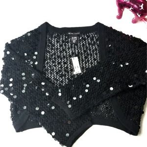 Sequin Cropped Coat New York & Co S/M